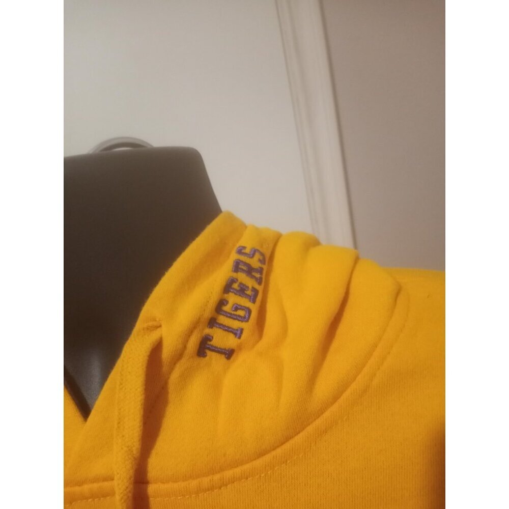 Men's LSU Tigers Stadium Athletics Pullover Hoodie Adult XL Yellow Embroidered - Picture 4 of 9